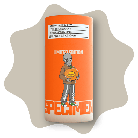 Specimen natural deodorant Plant-based, all-natural deodorant with plastic-free packaging for an eco-friendly and refreshing underarm experience Pumpkin Spice