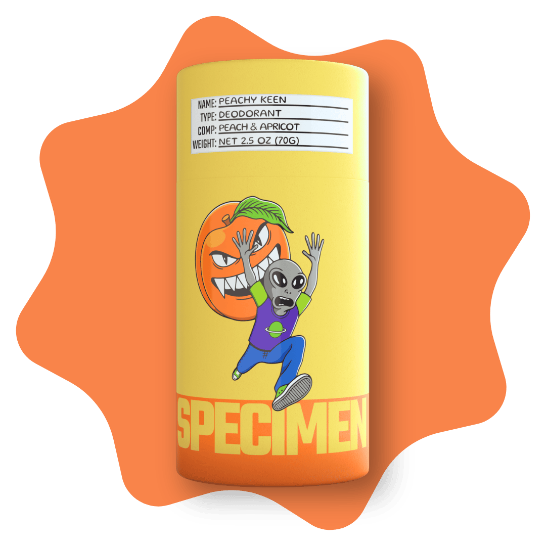 Specimen Plant-based, all-natural deodorant with plastic-free packaging for an eco-friendly and refreshing underarm experience
PEACHY KEEN Peach & Apricot 